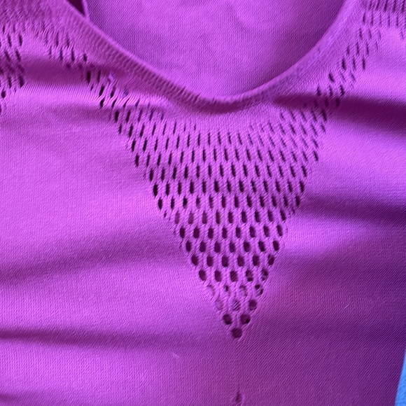 Lululemon Purple Tank w Mesh Detail Great Condition - Picture 4 of 4